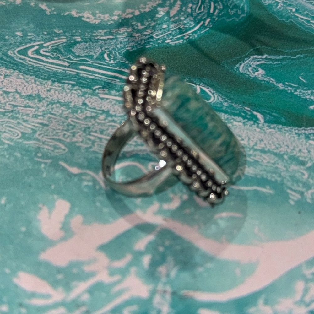 Silver Amazonite Ring - image 5